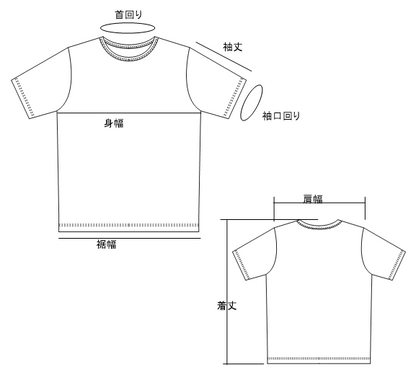 【型紙】Tシャツ/半袖/〈キッズ用〉100～150　TSH4＃01001-2