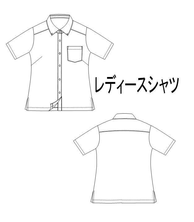 [圖案] 襯衫 / 男士 #01 / 襯衫 / 立領 (短袖 / 方形下擺 / 獨立襟片)