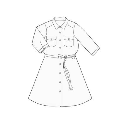 【型紙】Dress / Casual #01 / ワンピース / カジュアル