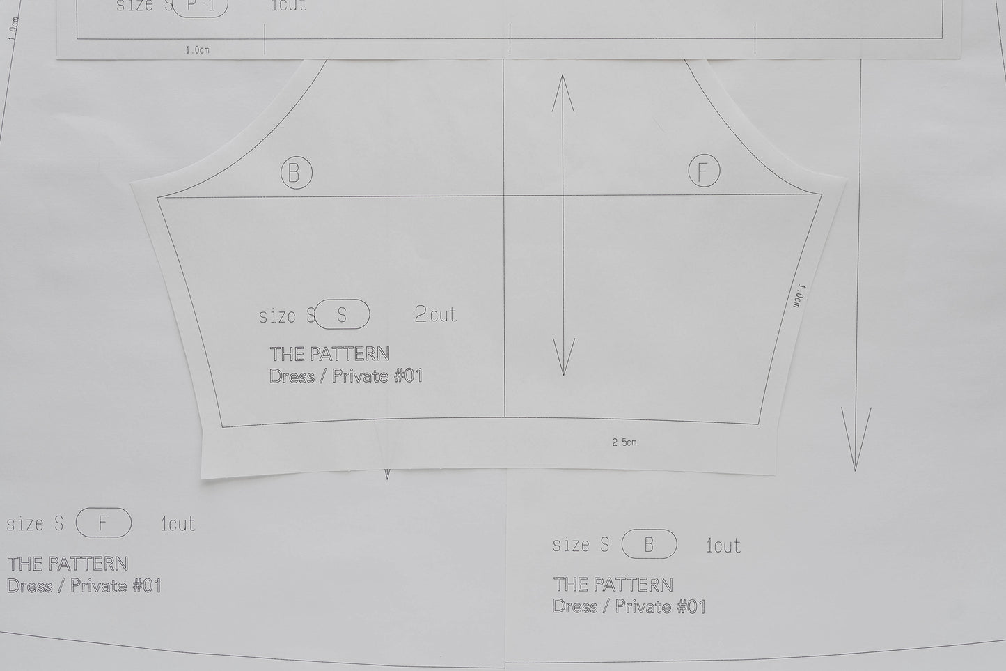 【型紙】Dress / Private #01 / ワンピース / プライベート