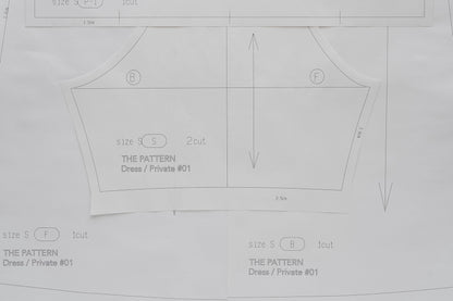 【型紙】Dress / Private #01 / ワンピース / プライベート