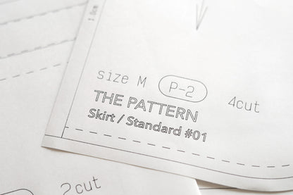 【型紙】Skirt / Standard #01 / スカート / Aライン